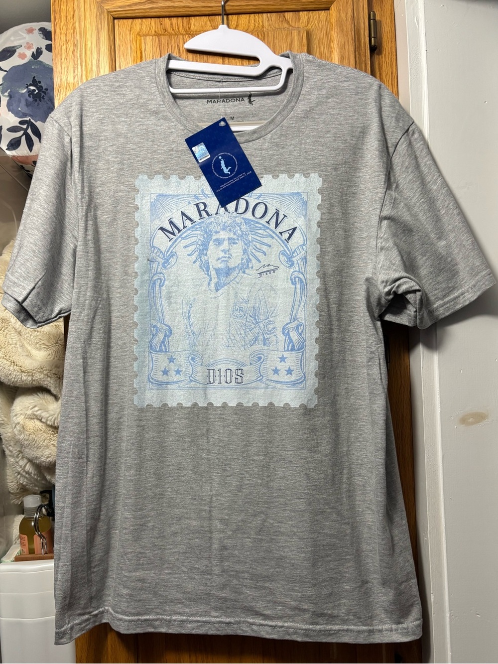 NWT Diego Maradona Argentina National Team Vice La Fete Vintage Stamp T-Shirt